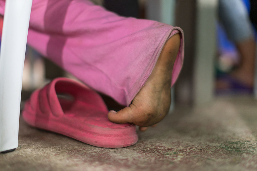 Una niña desplazada en Ocaña, Colombia.